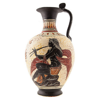 Greek Vase - Ceramic - 12'' - Beige - 1 pc