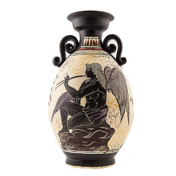 Greek Vase - Ceramic - 12'' - Beige - 1 pc