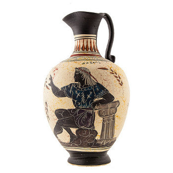 Greek Vase - Ceramic - 12'' - Beige - 1 pc
