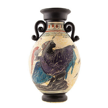Greek Vase - Ceramic - 12'' - Beige - 1 pc