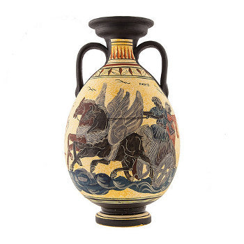 Greek Vase - Ceramic - 12'' - Beige - 1 pc