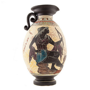 Greek Vase - Ceramic - 12'' - Beige - 1 pc