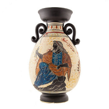 Greek Vase - Ceramic - 12'' - Beige - 1 pc