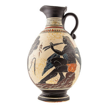 Greek Vase - Ceramic - 12'' - Beige - 1 pc