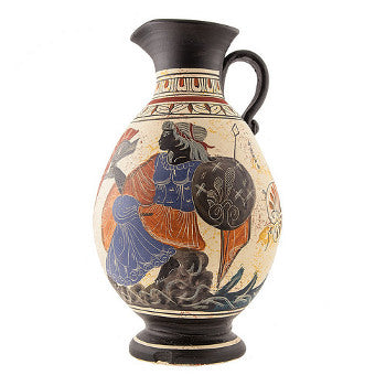 Greek Vase - Ceramic - 12'' - Beige - 1 pc