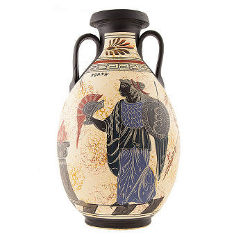 Greek Vase - Ceramic - 14'' - Beige - 1 pc