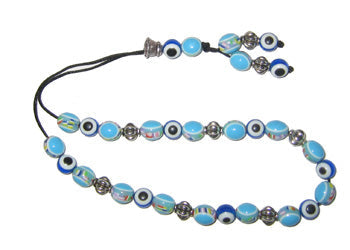 Evil Eye Worry Beads - Blue  Turquoise Colorful Beads