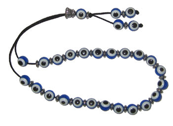 Evil Eye Worry Beads - Blue Round Beads