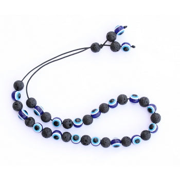 Evil Eye Worry Beads - Black And Blue - 1 pc