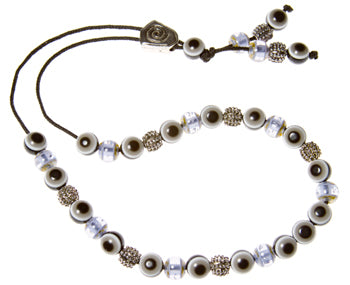 Evil Eye Worry Beads - Black And Clear - 1 pc.