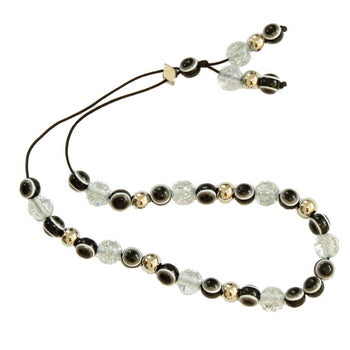 Evil Eye Worry Beads - Black & Clear - 1 pc.