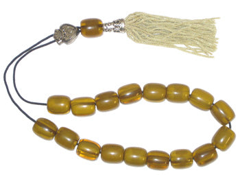 Worry Beads With Tassel - Olive & Olive Tassel - 1 pc.