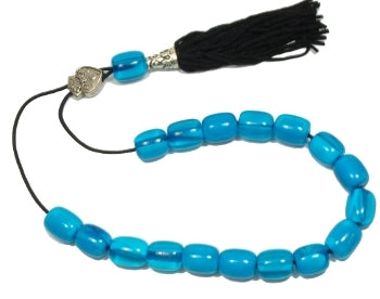 Worry Beads With Tassel - Turquoise And Blue - 1 pc.