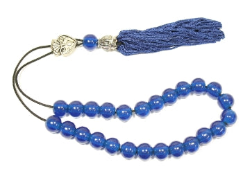 Worry Beads With Tassel - Blue With Blue Tassel - 1 pc.