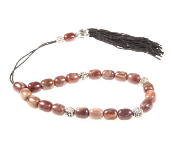 Worry Beads With Tassel - Amber With Sparkles - 1 pc.