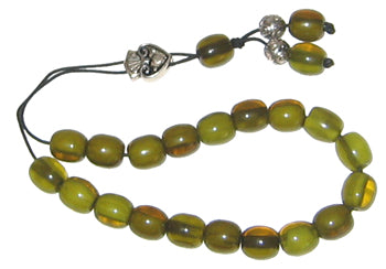 Worry Beads - Classic - Olive & Clear - 1 pc.