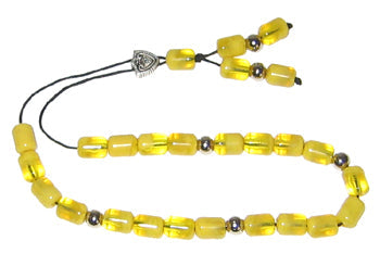 Worry Beads - Classic - Yellow & Clear - 1 pc.