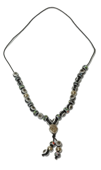 Worry Bead Necklace - Evil Eye - Black - 1 pc.