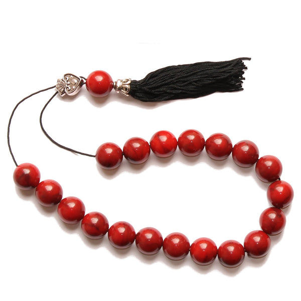 Worry Beads With Tassel - Cherry - 1 pc.